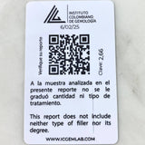 Pulso Tennis Doble Faz 7.55gr / 19cm / 2.2mm Esmeraldas 2.66 Qts Circones Blancos Oro Amarillo 18K (Joya) ©