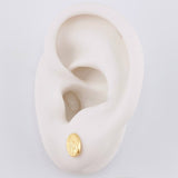 Stud Earrings Virgen del Carmen 0.7g / in / 6.6mm Yellow Gold 18K