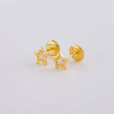 Stud Earrings Star 0.75g / in / 4.4mm Yellow Gold 18K