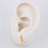Stud Earrings Trio Hearts 0.85g / in / 6.5mm Yellow Gold 18K
