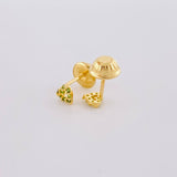 Stud Earrings Heart Silhouette 0.45g / in / 2.1mm Yellow Gold 18K