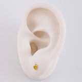Stud Earrings Heart Silhouette 0.45g / in / 2.1mm Yellow Gold 18K