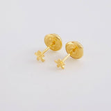 Topos Flor Rayada 0.4g / in / 1.7mm Oro Amarillo 18K