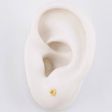 Stud Earrings Heart Silhouette 0.45g / in / 2.1mm Yellow Gold 18K