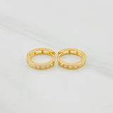 Candongas Carril 1.65g / 1/2 in Oro Amarillo 18K