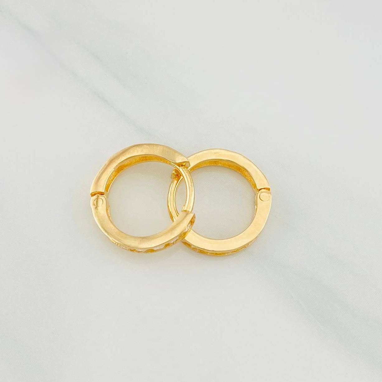 Candongas Carril 1.65g / 1/2 in Oro Amarillo 18K