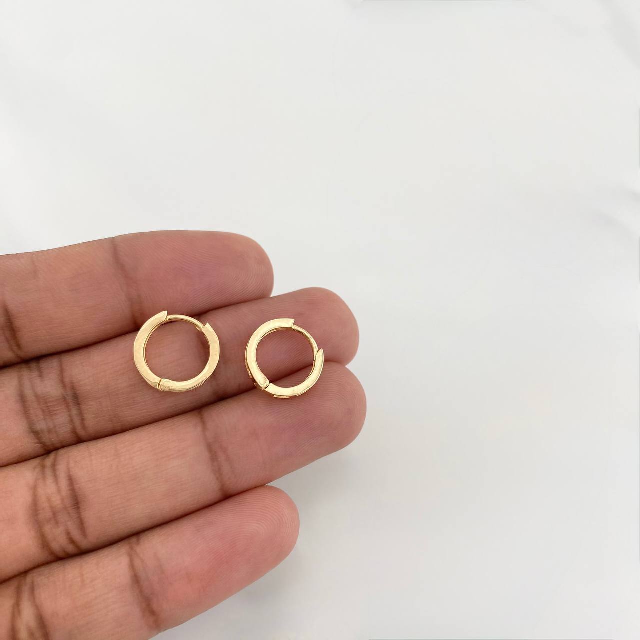 Candongas Carril 1.65g / 1/2 in Oro Amarillo 18K