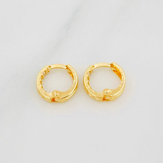 Candongas Carril 1.15g / 1cm Oro Amarillo 18K