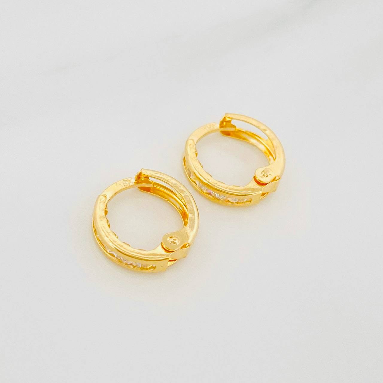 Candongas Carril 1.15g / 1cm Oro Amarillo 18K