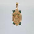 Pendant Plaque Crown 4.45 g / 1 1/2 in Three Golds 18K