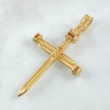 Dije Cruz Clavos 4.15 g / 1 3/4 in Oro Amarillo 18K