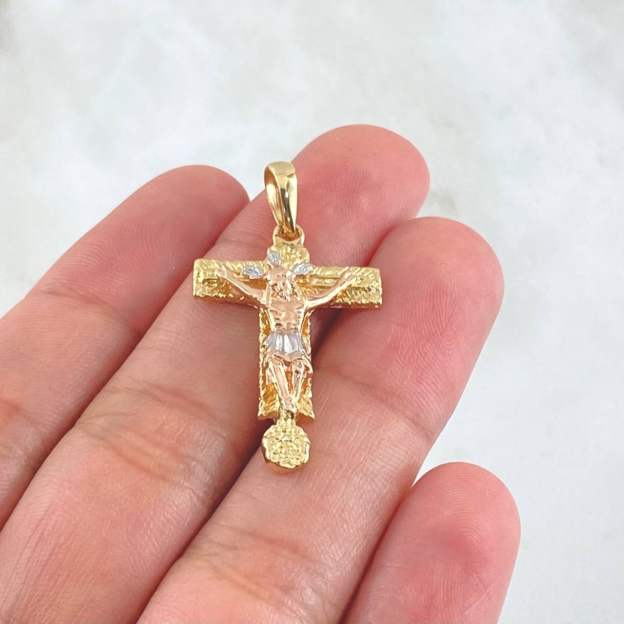 Pendant Lord of Miracles Cross 3.25gr / 3.5cm / 1.4in / 18K Gold ©