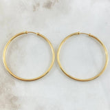 Hoop Earrings Hoop 3.5gr / 4.2cm / 18K Gold *
