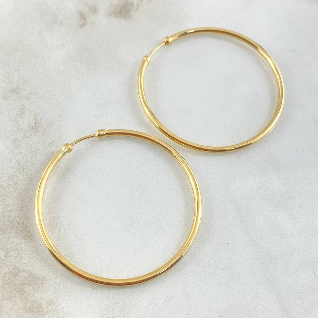 Hoop Earrings Hoop 3.5gr / 4.2cm / 18K Gold *