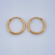 Candongas Aro Liso 0.55gr / 1/2 in / Oro Amarillo 18K $