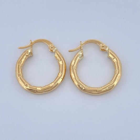 Candongas Lucero 1.7gr / 3/4 in / Oro Amarillo 18K $