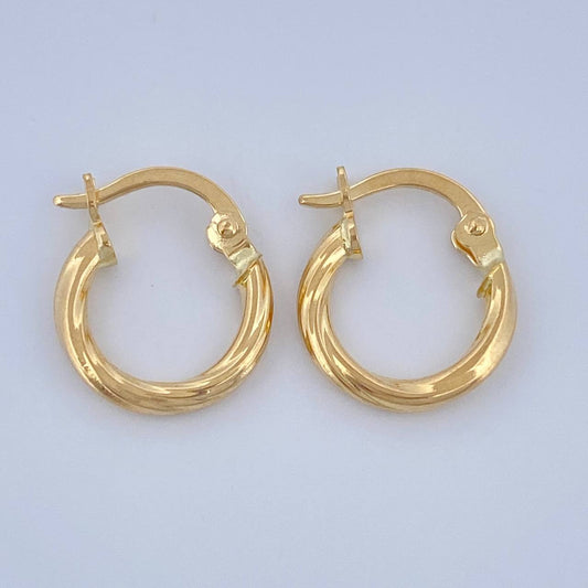 Candongas Mary 0.9gr / 1/2 in / Oro Amarillo 18K $