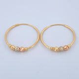 Candongas Trio 1.35gr / 3/4 in / Tres Oros 18K $