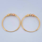 Candongas Trio 1.35gr / 3/4 in / Tres Oros 18K $
