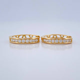 Candongas Carril 2.25gr / 1/2 in / Oro Amarillo 18K $
