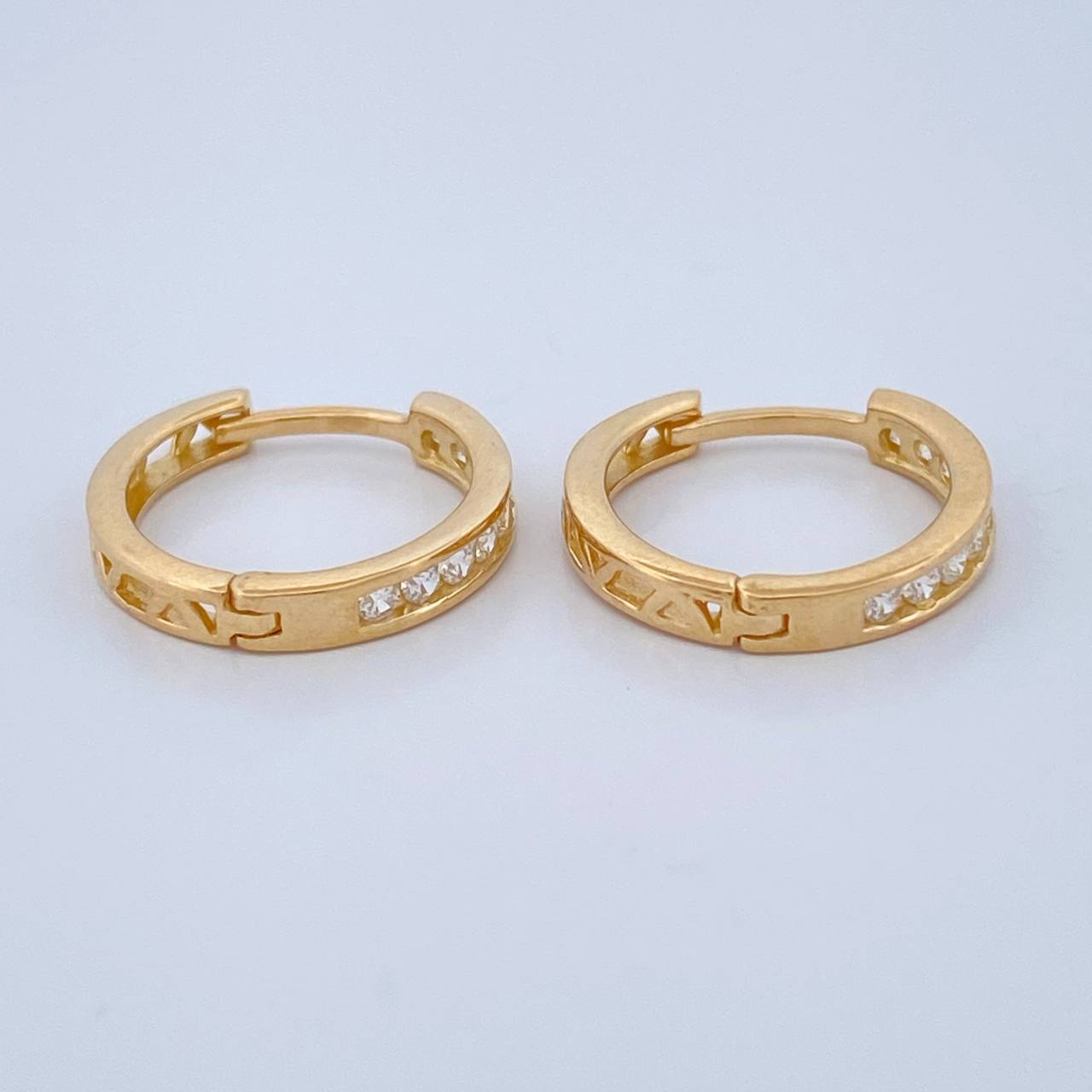 Candongas Carril 2.25gr / 1/2 in / Oro Amarillo 18K $