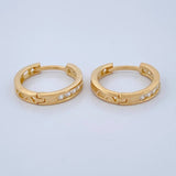 Candongas Carril 2.25gr / 1/2 in / Oro Amarillo 18K $