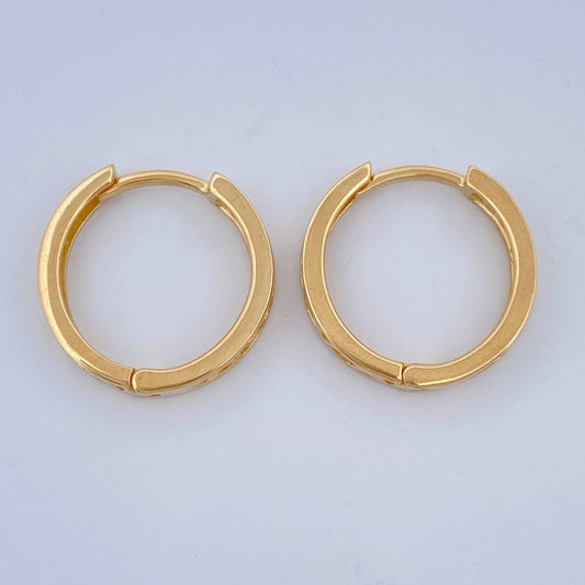 Candongas Carril 2.25gr / 1/2 in / Oro Amarillo 18K $