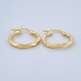 Hoop Earrings Mai 1.2gr / 3/4 in / Yellow Gold 18K $