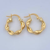 Candongas Pupi 1.75gr / 3/4 in / Oro Amarillo 18K $