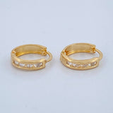 Candongas Carril 0.85gr / 1/2 in / Oro Amarillo 18K $