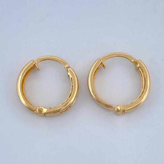 Candongas Carril 0.85gr / 1/2 in / Oro Amarillo 18K $