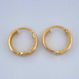 Candongas Carril 0.85gr / 1/2 in / Oro Amarillo 18K $