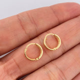 Candongas Carril 0.85gr / 1/2 in / Oro Amarillo 18K $