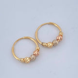 Candongas Trio 1.05gr / 1/2 in / Tres Oros 18K $