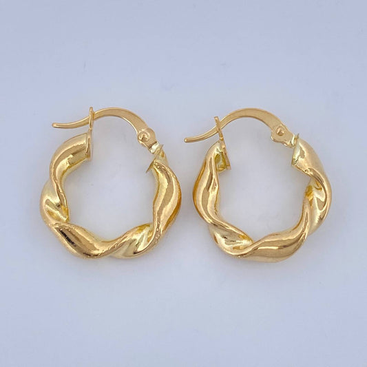 Candongas Demi 1.95gr / 3/4 in / Oro Amarillo 18K $