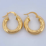 Candongas Bouclé 2.65gr / 3/4 in / Oro Amarillo 18K $