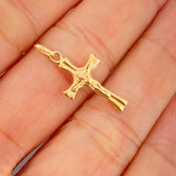Dije Cruz Cristo 0.5gr / 1 in / Oro Amarillo 18K $