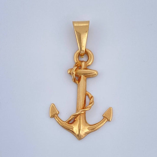 Dije Ancla Cadena 1.4gr / 1 1/4 in / Oro Amarillo 18K $