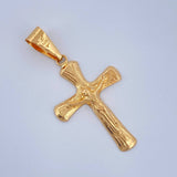 Dije Cruz Cristo Palo 1.1gr / 1 1/2 in / Oro Amarillo 18K $