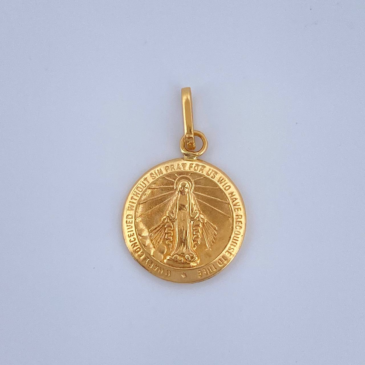 Dije Virgen Milagrosa 0.55gr / 3/4 in / Oro Amarillo 18K $