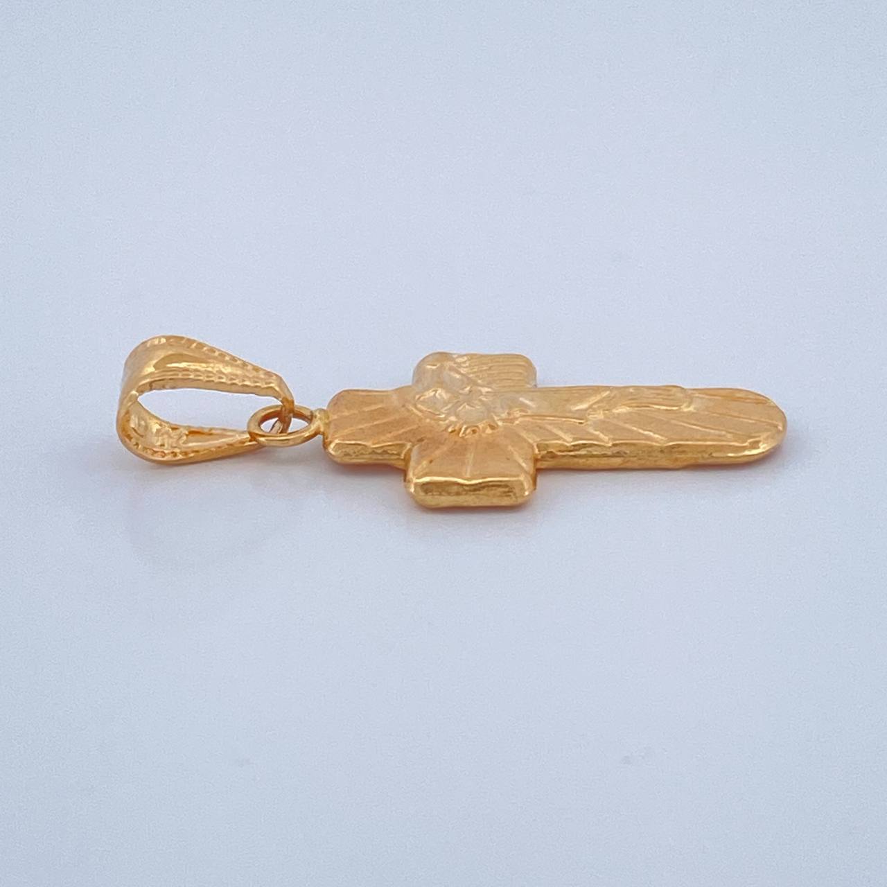 Dije Cruz Rostro Cristo 0.7gr / 1 in / Oro Amarillo 18K $