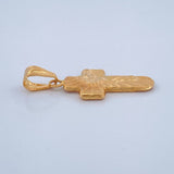 Dije Cruz Rostro Cristo 0.7gr / 1 in / Oro Amarillo 18K $