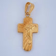 Dije Cruz Rostro Cristo 0.7gr / 1 in / Oro Amarillo 18K $