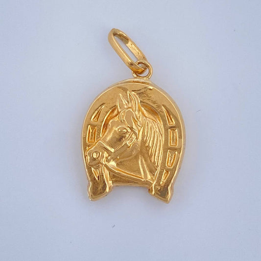 Dije Herradura Caballo 1.05gr / 1 in / Oro Amarillo 18K $