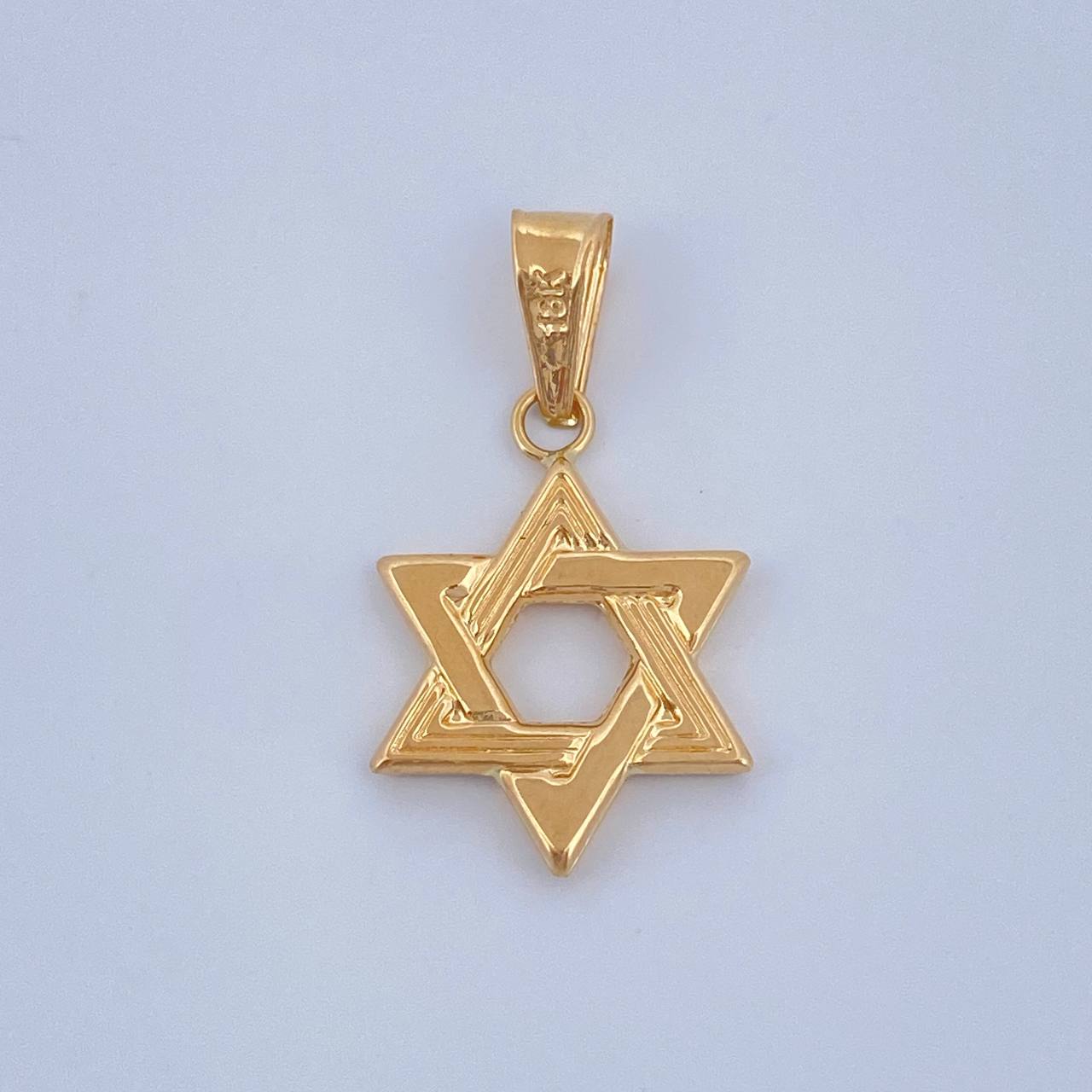 Pendant Star of David 1.1gr / 1 in / 18K Yellow Gold $