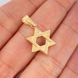 Pendant Star of David 1.1gr / 1 in / 18K Yellow Gold $