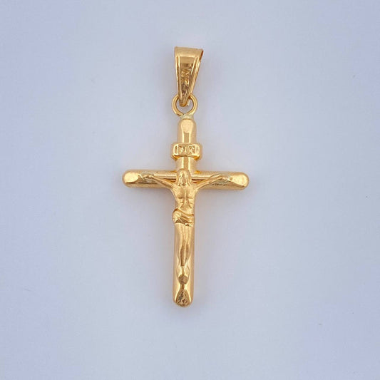 Dije Cruz Cristo 0.7gr / 1 in / Oro Amarillo 18K $