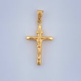 Dije Cruz Cristo 0.7gr / 1 in / Oro Amarillo 18K $