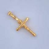 Dije Cruz Cristo 0.7gr / 1 in / Oro Amarillo 18K $
