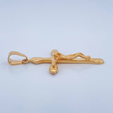 Dije Cruz Cristo 2.35gr / 1 1/2 in / Oro Amarillo 18K $